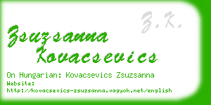 zsuzsanna kovacsevics business card